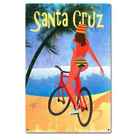 KEEN 16 x 24 in. Santa Cruz Biker Metal Sign KE1128312